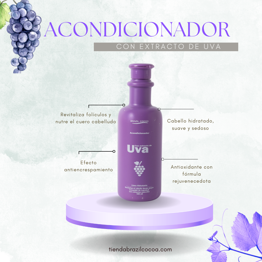 Kit Hidratante Uva X 500ml (Shampoo Uva + Tratamiento Uva)