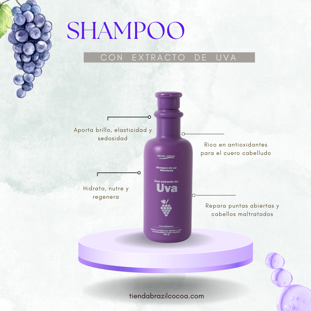 Shampoo de Uva X 500ml (Hidratante)