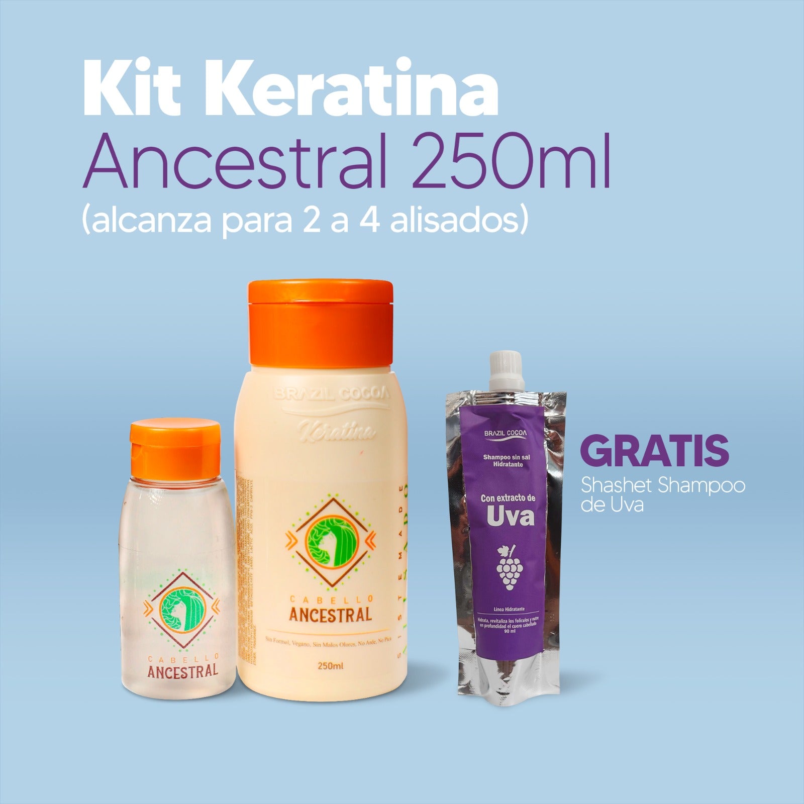 Keratina Ancestral X 250ml (Sin formol) – Brazil Cocoa