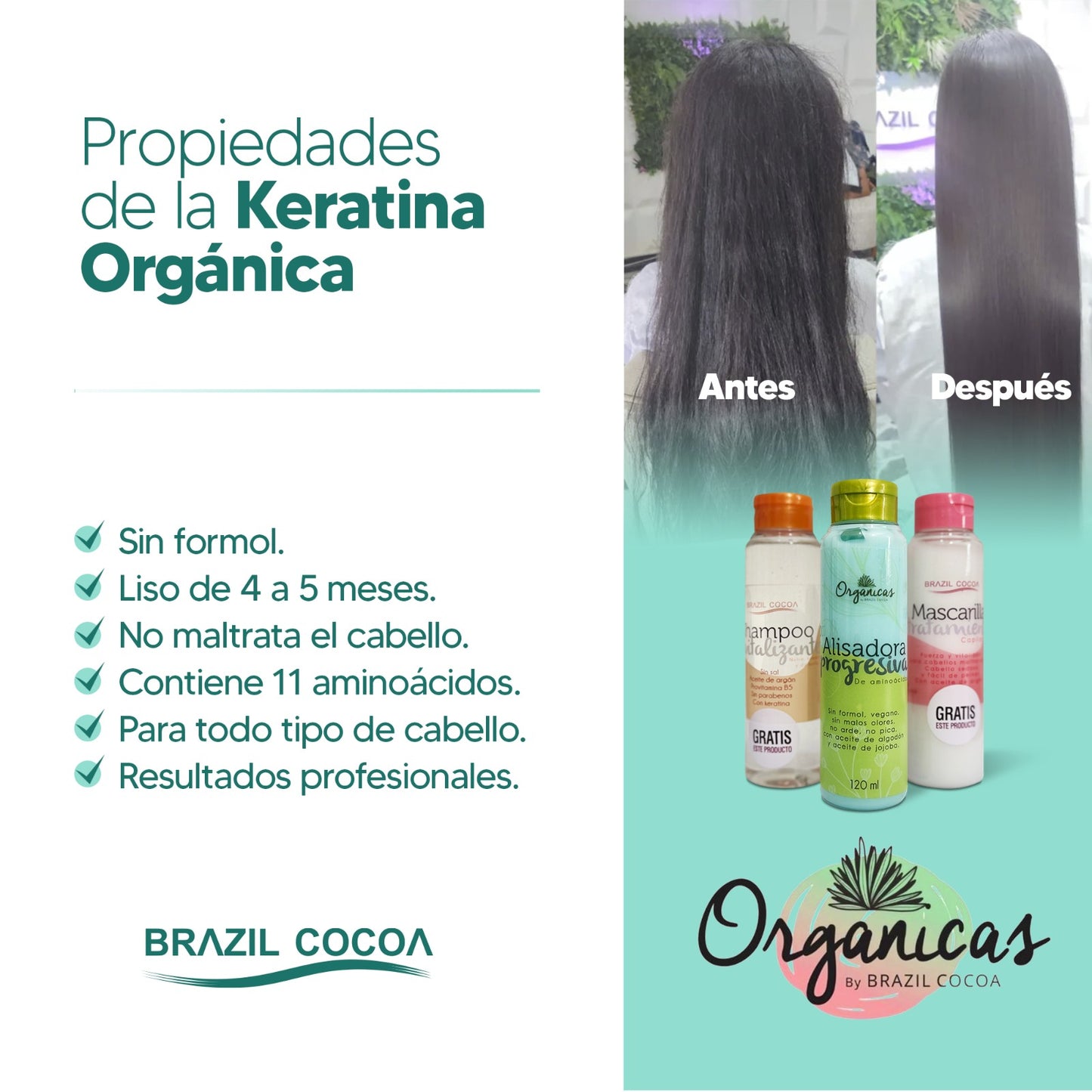 Keratina Orgánica X 120ml (Alcanza para un Alisado)