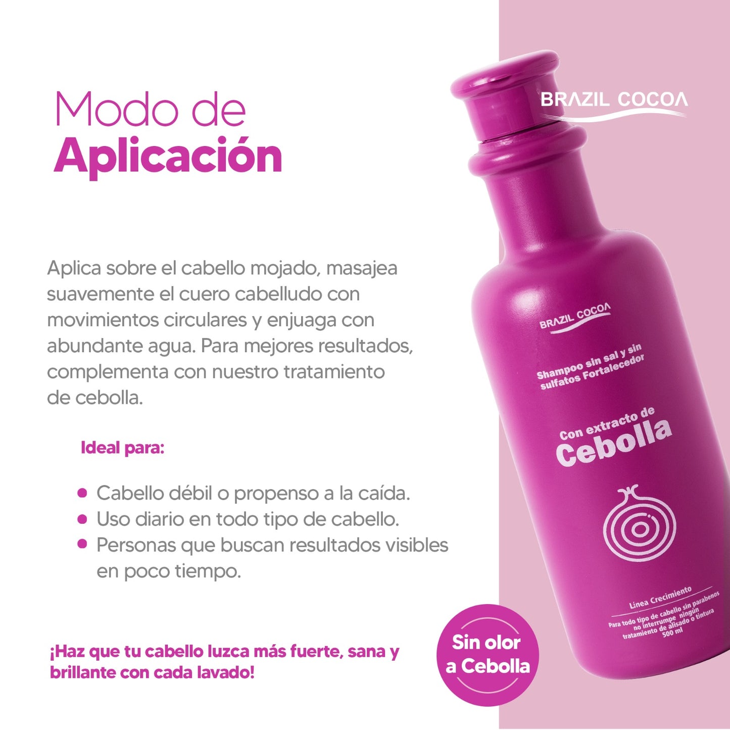 Kit Crecimiento y Fortalecimiento capilar de cebolla + Booster (sin olor a Cebolla)