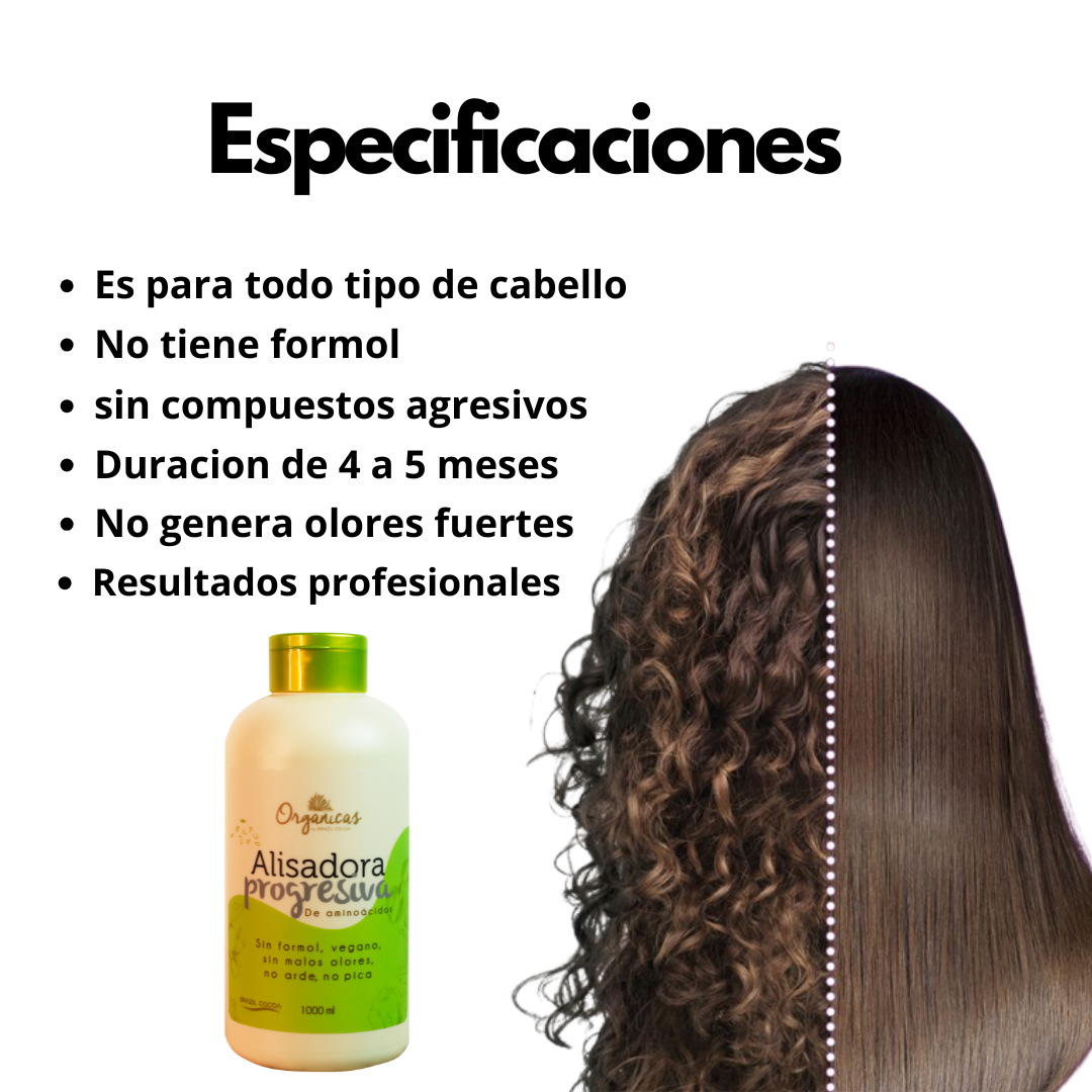 KIT ORGANICO x LITRO (Alcanza de 10 a 12 alisados)