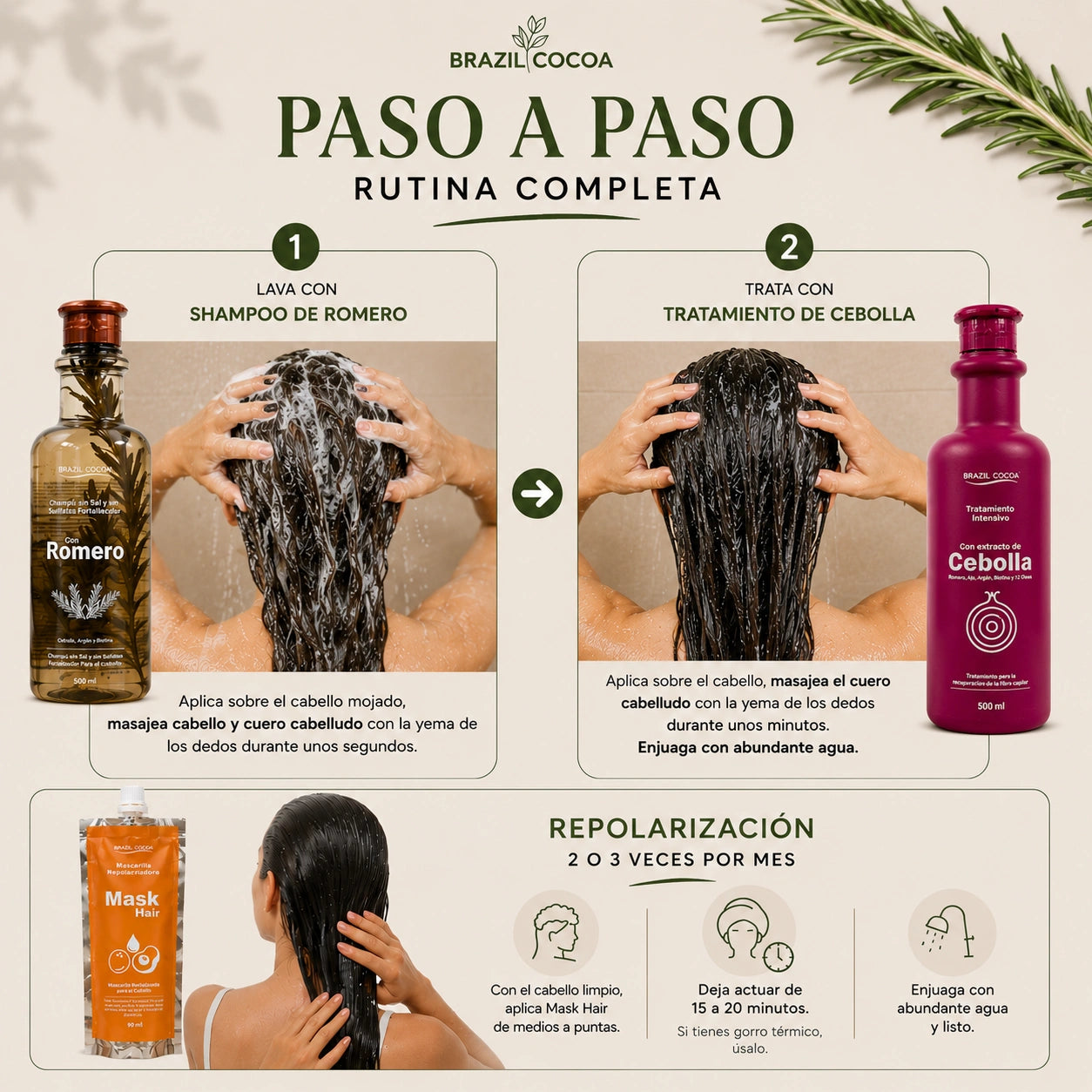 Kit Romero & Cebolla X 500ml (Gratis Mask Hair 90 ml)