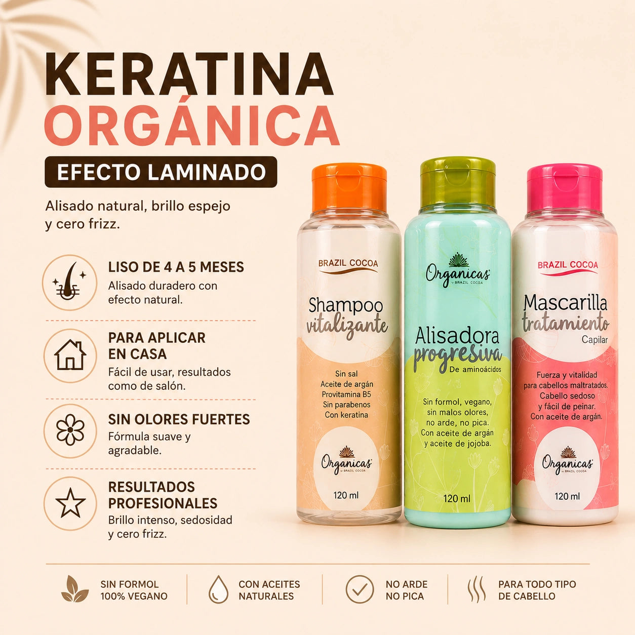 Keratina efecto laminado (Gratis Tratamiento Repolarizador)