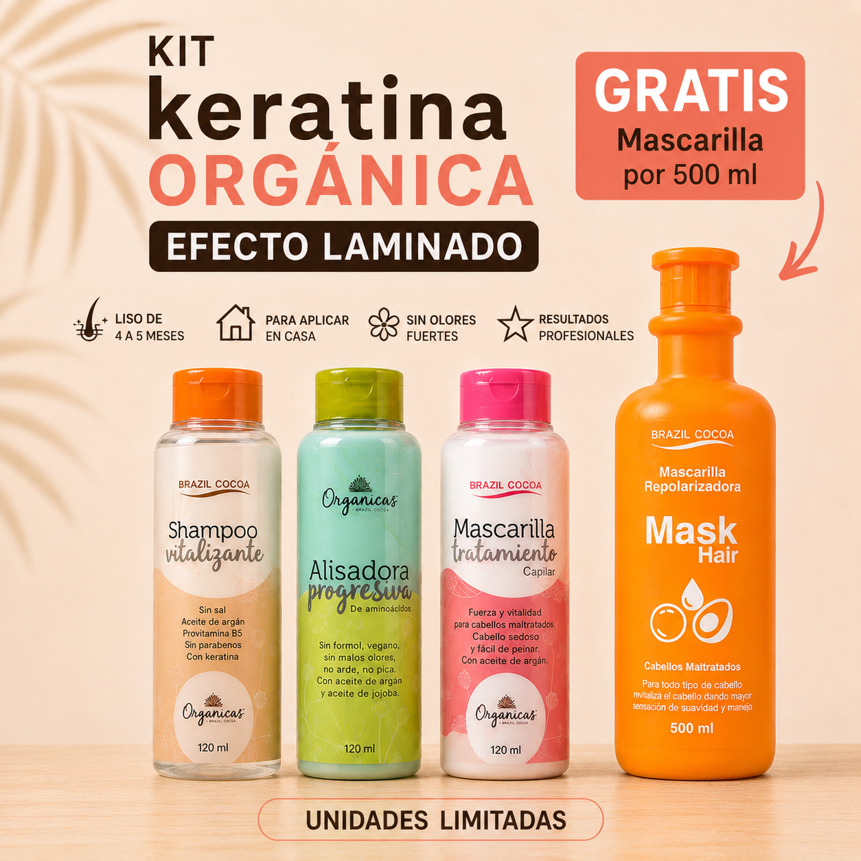Keratina efecto laminado (Gratis Tratamiento Repolarizador)
