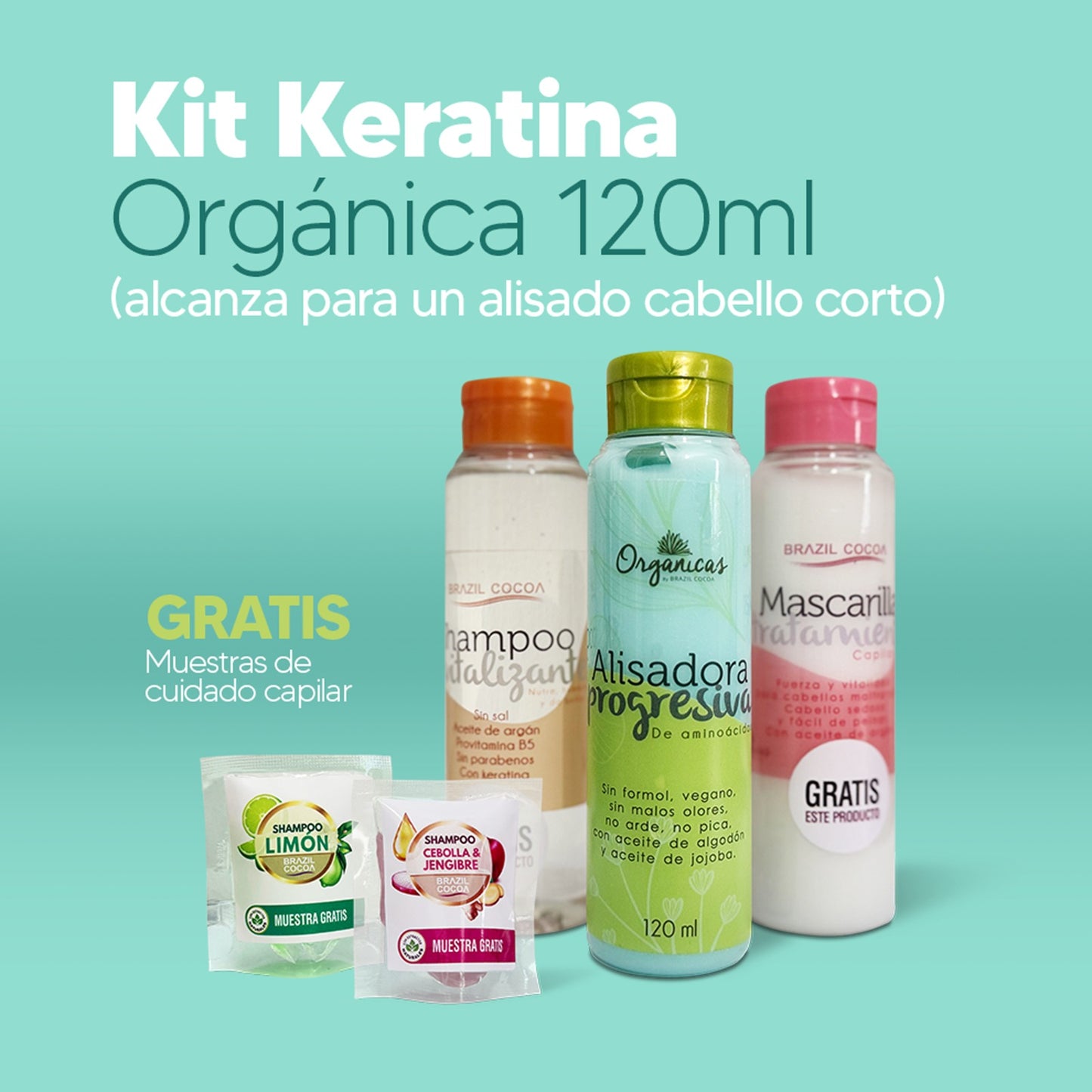 KERATINA ORGANICA  X120 ML (alcanza para un alisado)