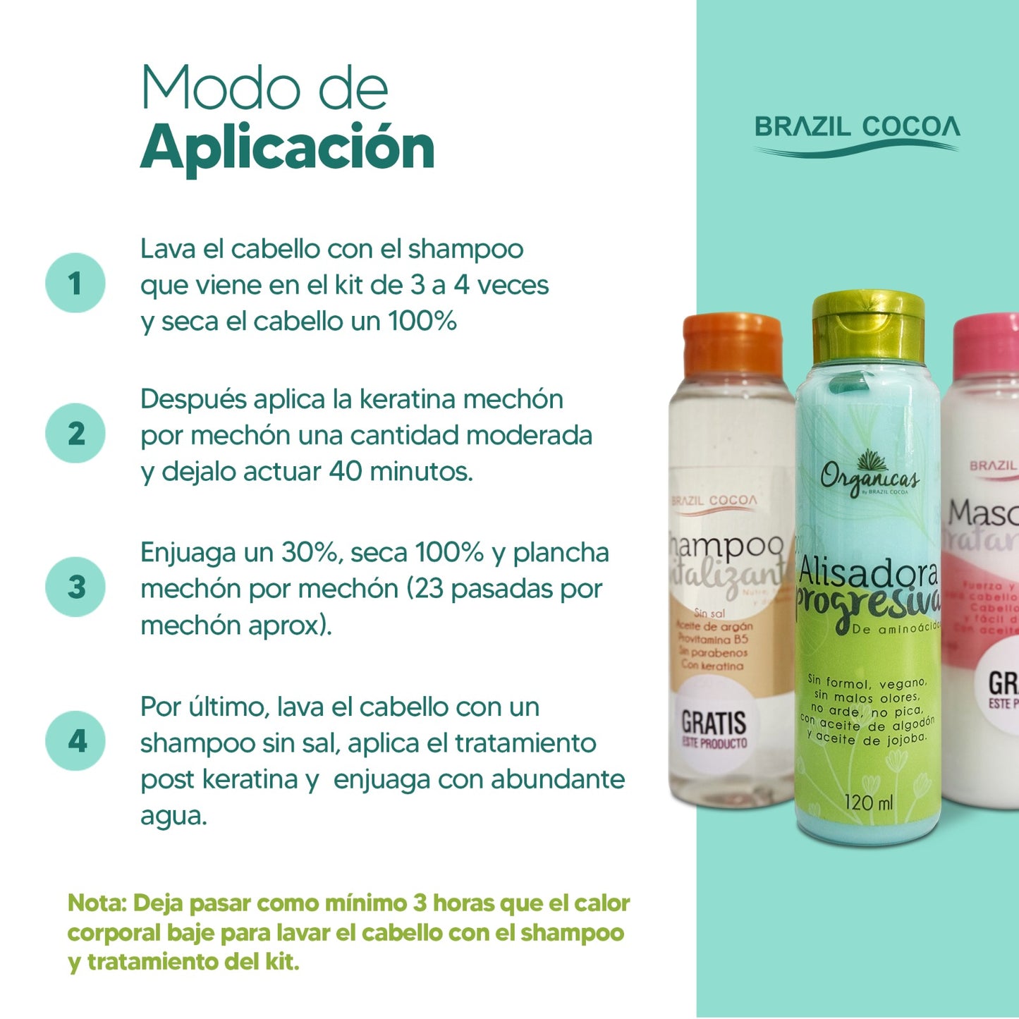 KERATINA ORGANICA  X120 ML (alcanza para un alisado)