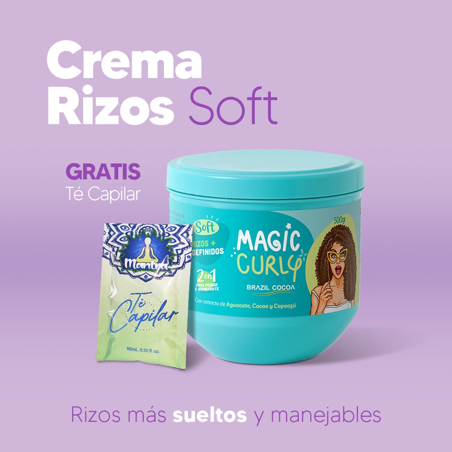 CREMA RIZOS SOFT X500ML RIZOS SUELTOS (Gratis tratamiento mantra capilar)
