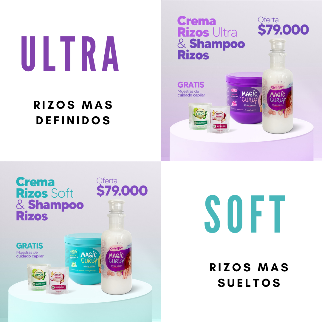 KIT CURLY  SHAMPOO + CREMA RIZOS x500ml