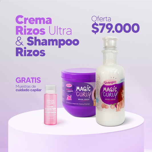 Kit Curly  Shampoo + Crema Rizos x 500ml