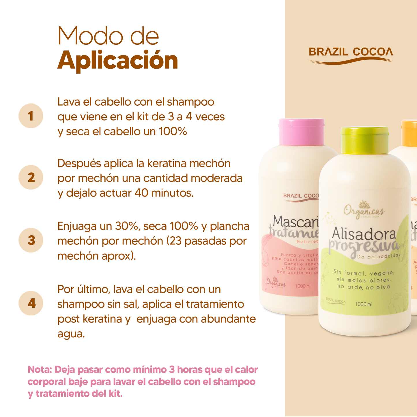 Kit orgánico X Litro (Alcanza de 10 a 12 Alisados)