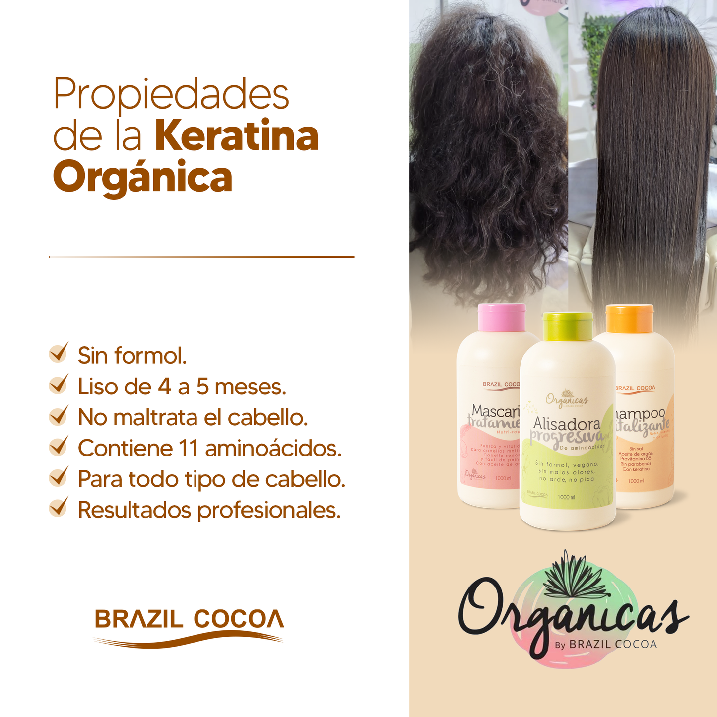 Kit orgánico X Litro (Alcanza de 10 a 12 Alisados)